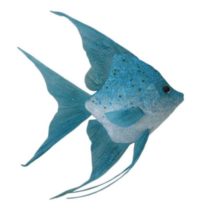 Large Glitter Angel Fish - Blue
