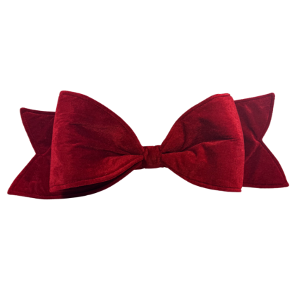 23" Velvet Red Bow