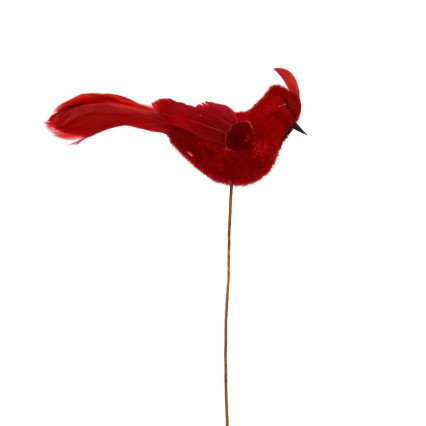 12.5" Cardinal Floral Pick