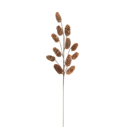 28" Glitter Flaked Pine Cone Spray