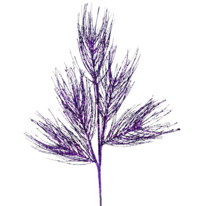 38" Glittered Pine Spray-Purple
