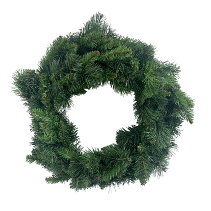 24" Deco Elevated Wreath w/ Double Ring