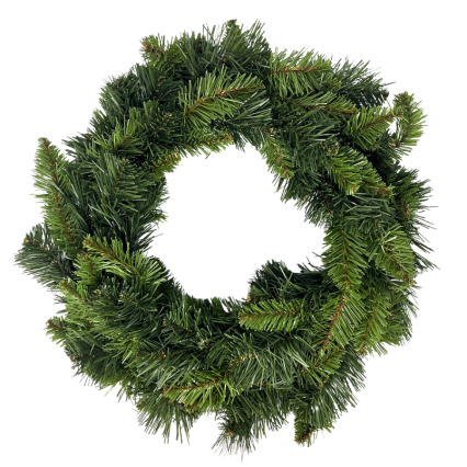 18" Deco Elevated Wreath w/ Double Ring