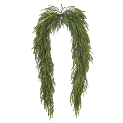 8' x 21" Willow Pine Mantel Swag Garland