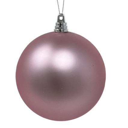 3.9" Matte Plastic Ball Ornament - Pink