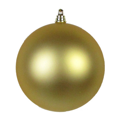 3.9" Matte Plastic Ball Ornament - Gold