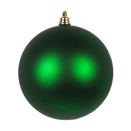 3.9" Matte Plastic Ball Ornament - Emerald Green