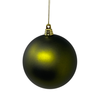 4" Matte Ball Ornament - Dark Olive Green