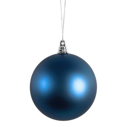4" Matte Navy Blue Ball Ornament