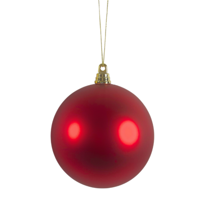 4" Matte Ball Ornament - Red