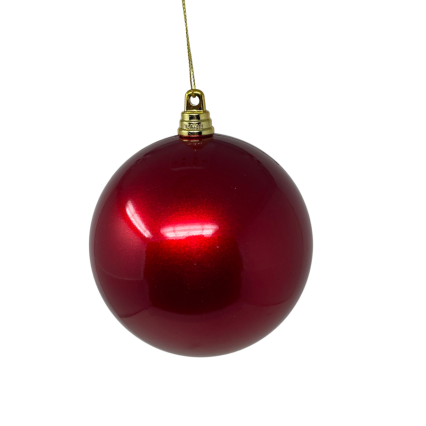 4" Pearl Ball Ornament - Red