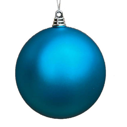 3.9" Plastic Ball Ornament - Turquoise