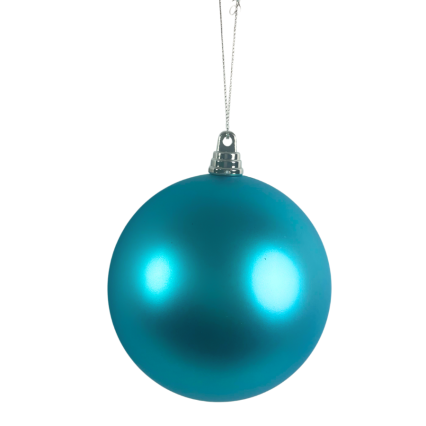 4" Matte Turquoise Ball Ornament