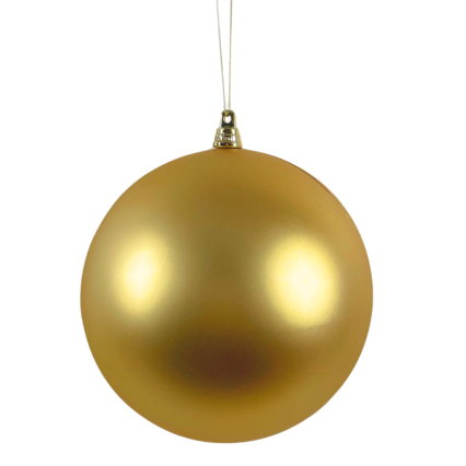 6" Matte Ball Ornament - Gold