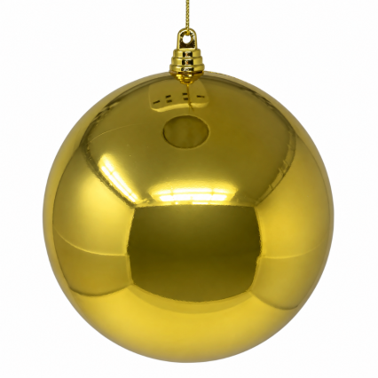 6" Shiny Ball Ornament - Gold