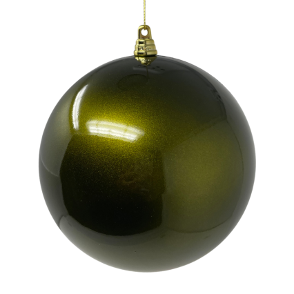 6" Pearl Ball Ornament - Dark Olive Green
