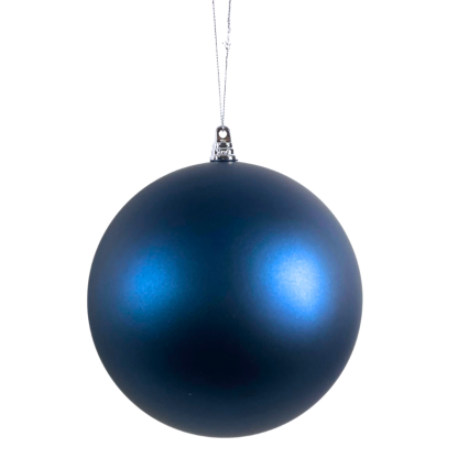 6" Matte Ball Ornament - Navy Blue