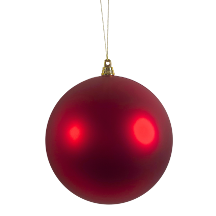 6" Matte Ball Ornament - Red