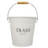 10.75" iDesign Round Metal Pail Trash Can - White