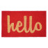 Hello on Red Doormat