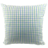 17" Blue & Sage Grid Outdoor Pillow