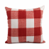 17" Red & White Buffalo Plaid Outdoor Pillow