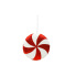 10" Red White Peppermint Lollipop Swirl Ornament