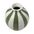 4" Green Stripe Vase