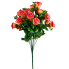 20" Coral Rose & Eucalyptus Bush