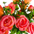20" Coral Rose & Eucalyptus Bush
