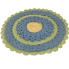 Floral Round Crochet Accent Mat