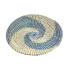 9.5" Natural Woven Basket/ Wall Decor - Blue & White Swirl