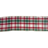 4"x10yd Holiday Plaid Ribbon w/ Gold border
