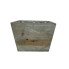 4.25" Square Wood Box/Planter - Distressed White Wash