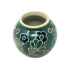 3" Green Floral Embossed Circular Vase