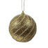 4" Ball Ornament - Gold Spiral