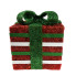 Large Red/Green/White Striped Light Up Present