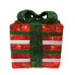 Large Red/Green/White Striped Light Up Present
