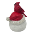 4" Snowman Head w/ Santa Hat