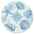 13" Lazy Susan Turnable Tempered Glass-Coastal Sketch