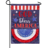 Patriotic God Bless Applique Garden Flag