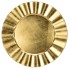 13" Plastic Fan Edge Charger Plate- Gold