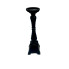17.5" Classic Black Candle Holder