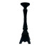 17.5" Classic Black Candle Holder
