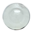 13" Rnd Clear Ribbed Charger Plate w/ Silver Trim