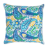 17" Amalia Paisley Blue Outdoor Pillow