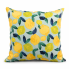 17" Lemon Burst on Blue Outdoor Pillow