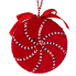 6" Red Peppermint Swirl Ornament