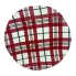 13.5" Holiday Plaid Ceramic Plater