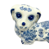 6" Blue & White Chinoiserie Porcelain Dog